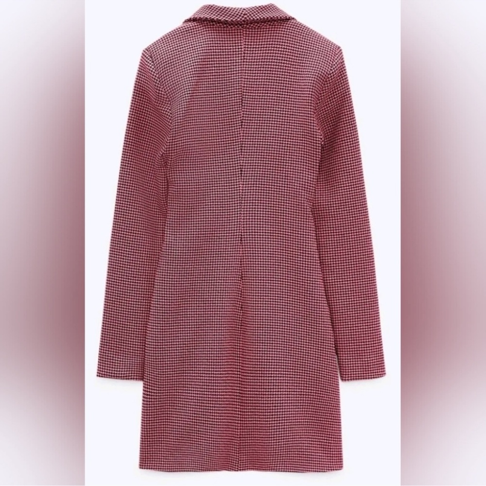 NWT Zara Houndstooth Blazer Dress Size Size S - Picture 3 of 10